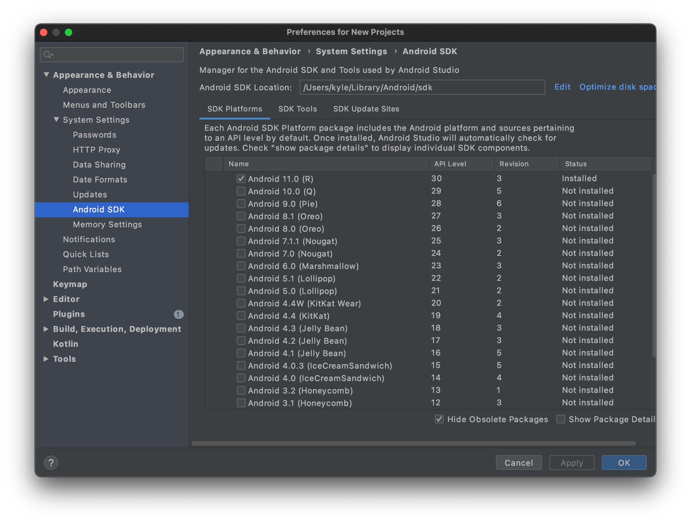 Android SDK Path